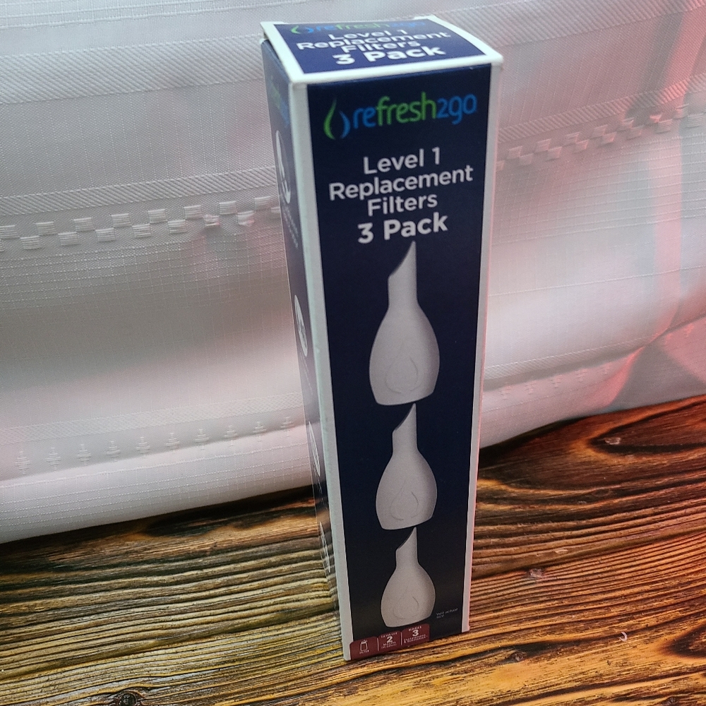 Refresh2Go Water Botyle Replacement Filters 4 Pack New Open Box